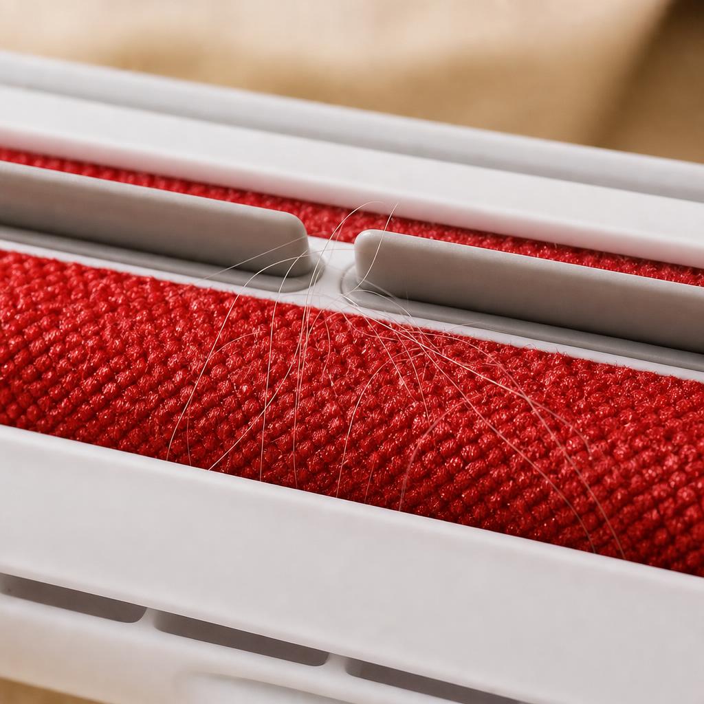 Close-up of the bristle roller texture